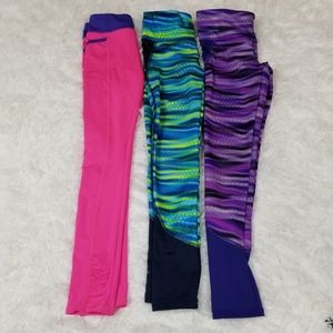 Lot of 3 Avia athletic pants girls size 7/8